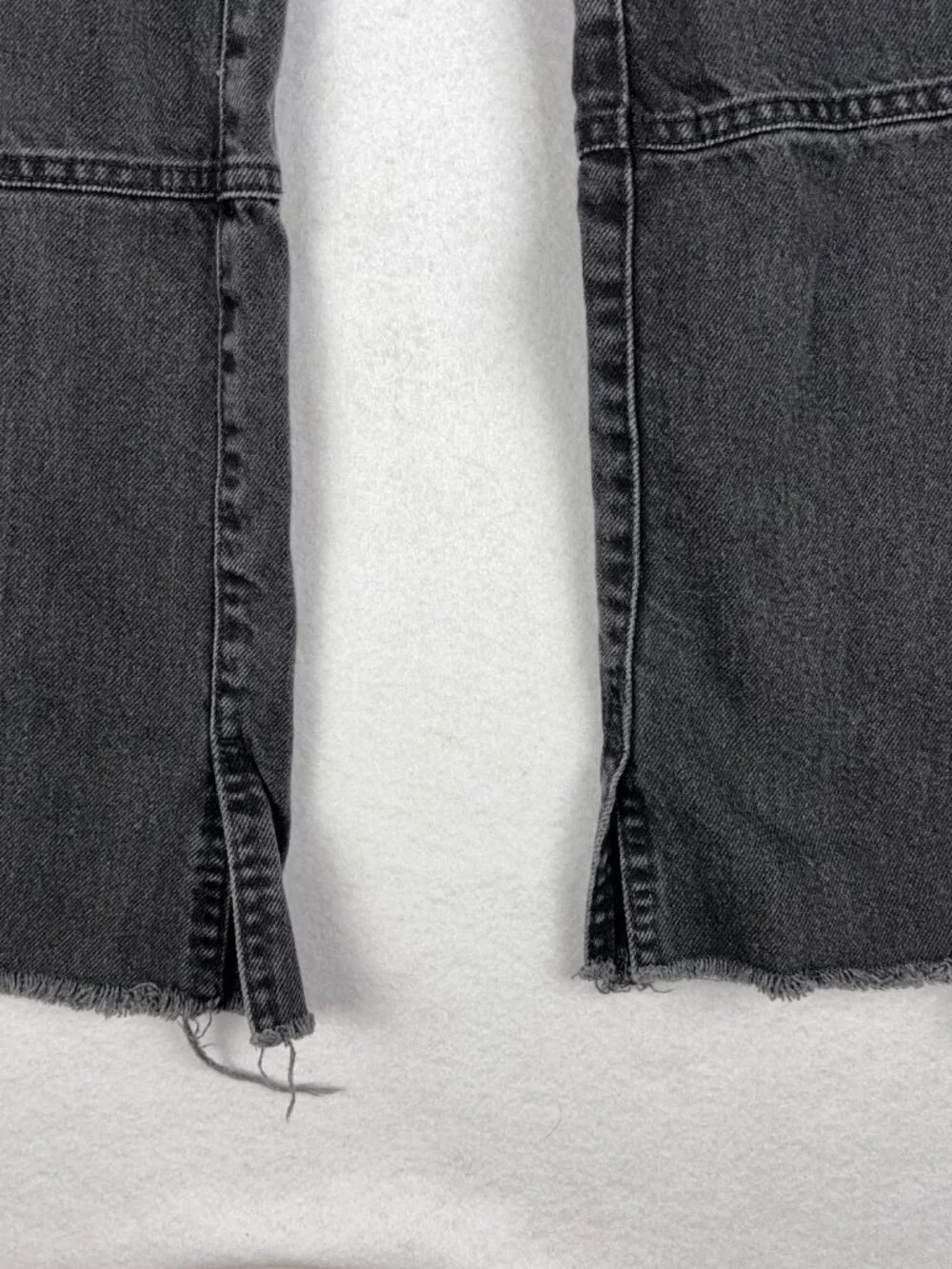 ZARA Asymmetrical Biker Cargo Jeans Women’s 0 Black Y2K Grunge Streetwear Baggy